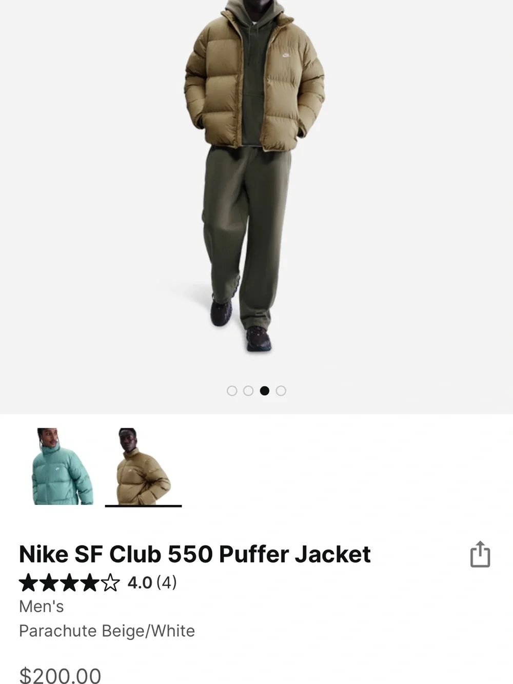 Nike Puffer Jacket - Parachute Beige